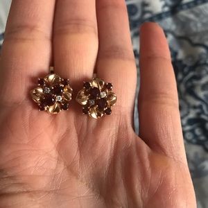 Real gold earrings 14k gold